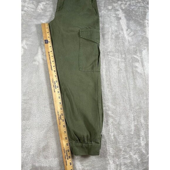 Zara Women’s High-Waisted Cargo Joggers - Size M - Olive Green - Picture 4 of 12